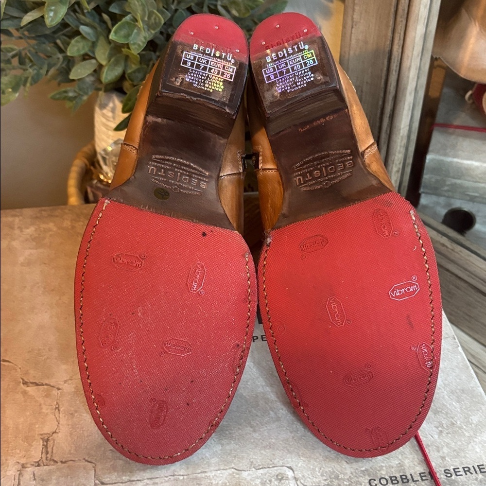 Bed Stu Yell Leather Ankle Boots Rustic Tan Size 8.5 or 9.5 - Picture 7 of 9